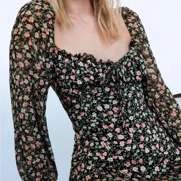 ZARA floral print dress - Picture 6 of 10